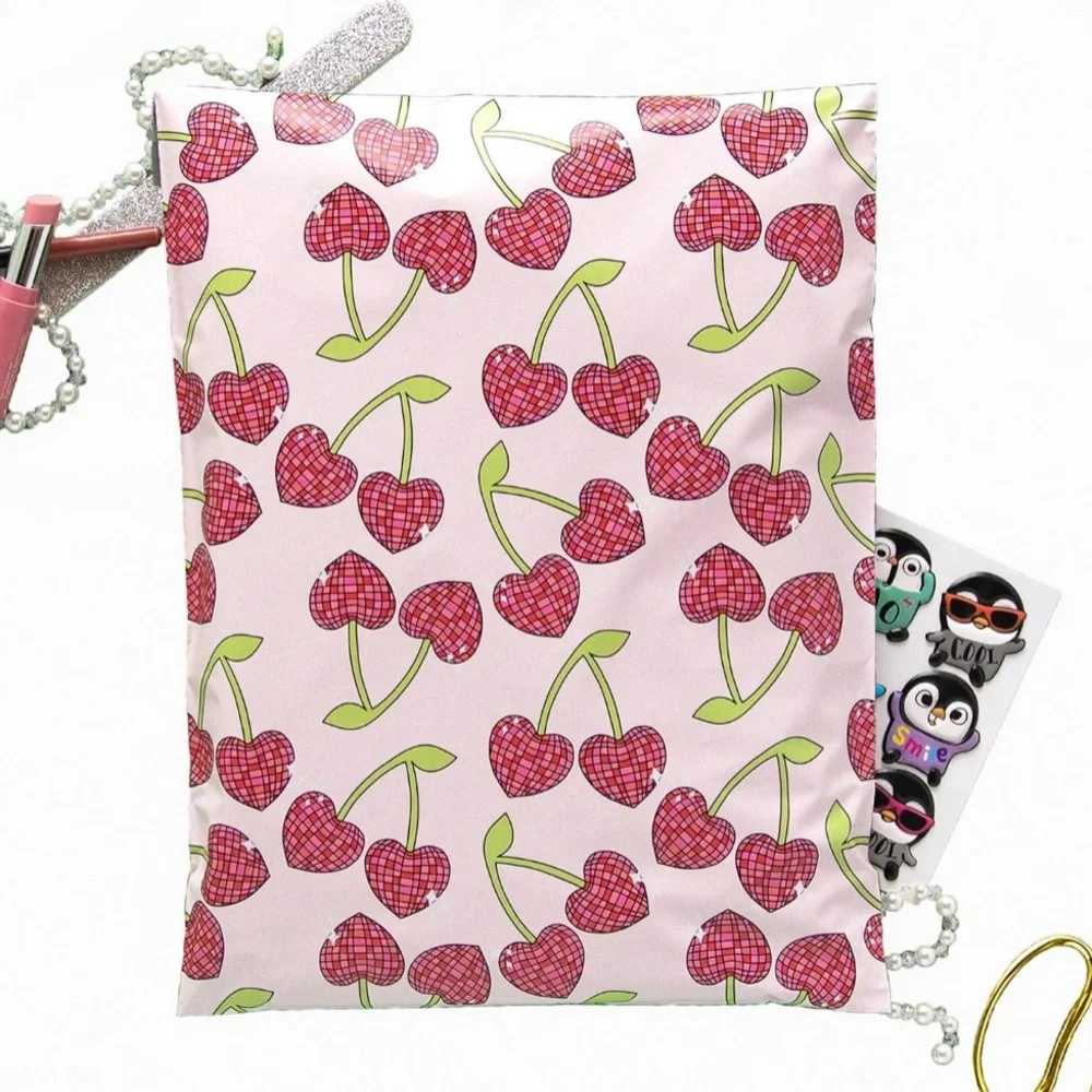 (20) 10x13 Disco Cherry Poly Mailers
